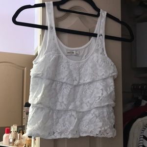 Abercrombie Kids lace ruffle tank